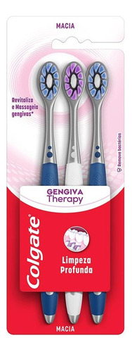 Escova De Dente Colgate Gengiva Therapy 3 Unidades