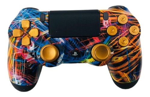 Controle Stelf Ps4 Com Grip Limited Gold Abstract Light