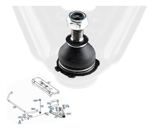 Pivô Da Bandeja Suspensão Dianteira Smart Fortwo 2007-2015