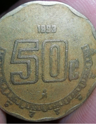 Monedas 50 Centavos 1893 (1993) Error De Acuñación 