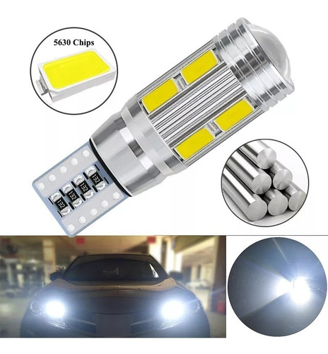 Par Focos Led T10 Lupa Canbus Pellizco Volkswagen Jetta Vent