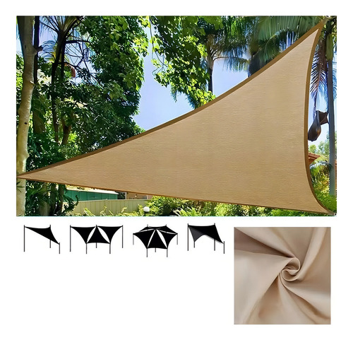 Toldo Vela Malla Sombra Triangular 5 X 5 X 5 Mts