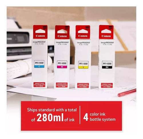 Botella De Tinta Canon Para Imageprograf Tc-20 (70 Ml) Cian