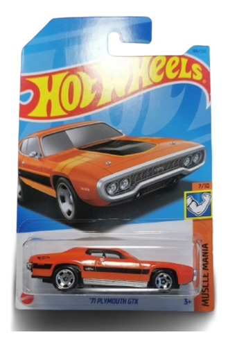 Hot Wheels Escala 1:64 #166 '71 Plymouth Gtx Muscle Mania 7