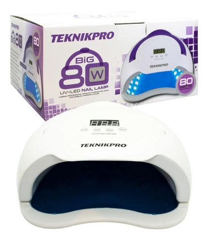 Teknikpro Big Uv Led Nail Lamp Cabina Uñas Manicuria 80w