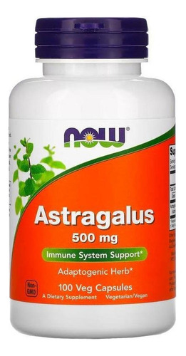 Now Astragalus 500 Mg C/u