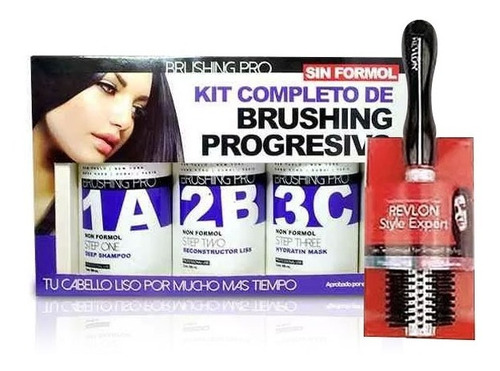 Kit Brushing Progresivo Keratina Brasil + Cepillo Pulir Nice