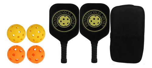 Juego De Raquetas De Pickleball De Fibra De Carbono, 2 Raque