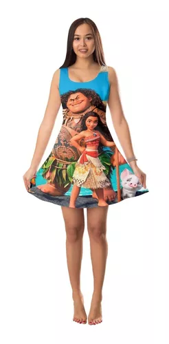 Vestido Moana Adulto E Infantil