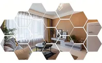 Comprar Vinilos Adhesivos Set De 12 Espejos Decorativos Hexagonales 