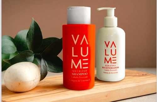Kit Valume Shampoo +regenerador Keratina - Cabello Procesado