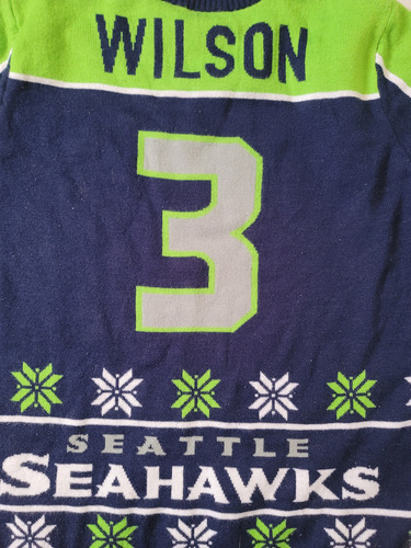 Sudadera Seattle Seahawks Nfl Players Russell Wilson L (Usado)
