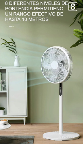 Ventilador Con Control Remoto Abanico Moderno De Pie 5 Aspas