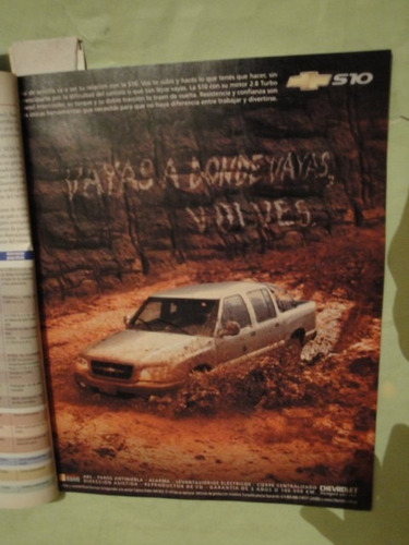 Publicidad Chevrolet S10 Pick Up Año 2002