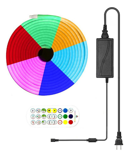 Tira De Luces Led De Neón Rgb, Aplicación Inteligente, Contr