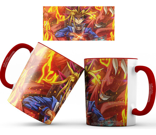 Mug Taza Interior Oreja Rojo Yu Gi Oh Serie Anime 02