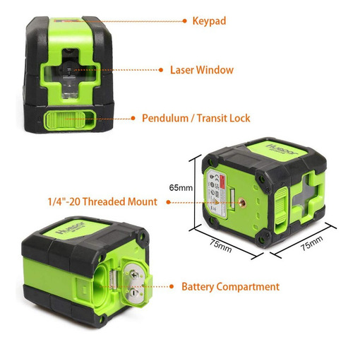 Nível A Laser Verde Hupar (bosch Makita) Construção Piso
