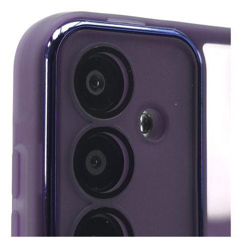 Funda + Mica Para Samsung A16 Case Protector Carcasa Rudo Balloon Cromo - Violeta Samsung A16