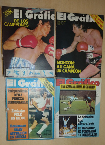 Lote De 4 Revistas El Gráfico Año 1972 1973 1975 Y 1976