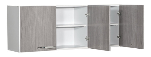 Alacena Y Bajo Mesada 1.20 Melamina Mueble Cocina Gris