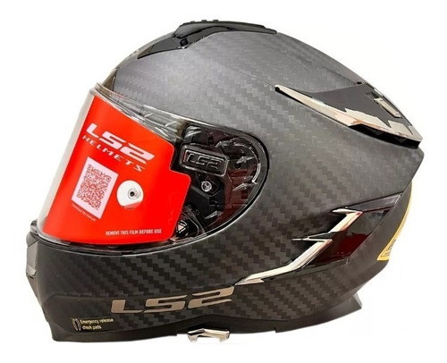 Casco Moto Ls2 Ff327 Challenger Carbono Mate