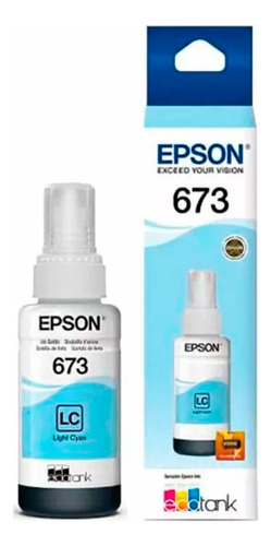 Tinta Epson T673 Cian Light L1800 L805 L850 L810 L800