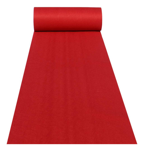 Alfombra Para Pasillo Accesorio Boda 2mm Color Rojo Tapete