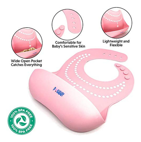Baberos De Silicona Baberos Impermeables Para Niños Pequeños