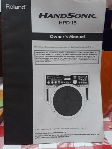    Manual Handsonic Hpd-15   Roland En Ingles