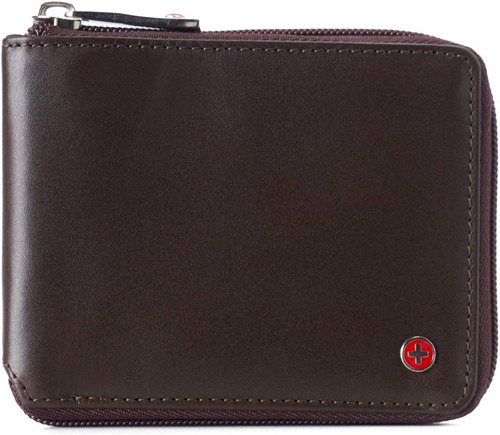 Billetera Plegable Alpine Swiss Para Hombre Con Cremallera