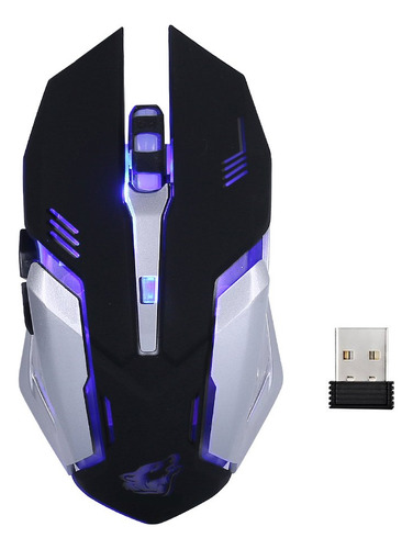 Raton Inalambrico Recargable Para Juego Optico Usb Clic