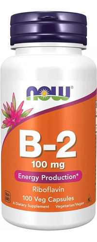 Riboflavin Vitamina B-2 De 100mg - Marca Now