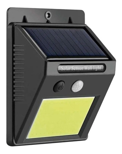 Foco Led Solar 20 Led Sensor Movimiento Exterior Color de la carcasa Negro