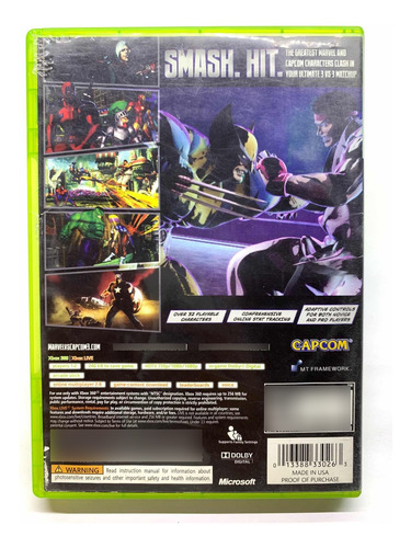 Marvel Vs Capcom 3 Fate Of Two Worlds Xbox 360 (Usado)