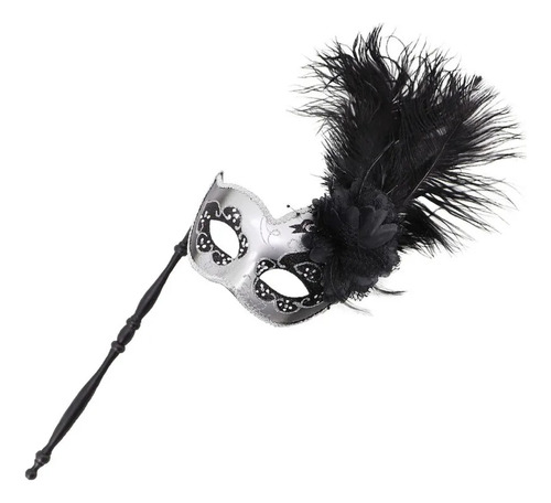 Con Máscara De Plumas, Bola De Maquillaje En Barra, Popular Para Halloween