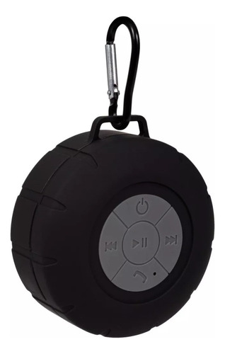 Mini Caixa De Som Á Prova D'água Bluetooth Piscina Banho Mp3 Cor Preto 110v 220v (bivolt)