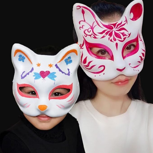 Juego De Máscaras Para Gatos Macadam Creative Diy Con Pintur