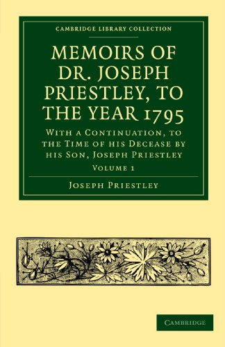 Libro Memoirs Of Dr. Joseph Priestley - Volume 1 De Joseph P