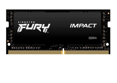 Imagen 1 de 2 de Memoria Ram Kingston Fury Impact Soddr4 16gb 2666 Mhz Cl15