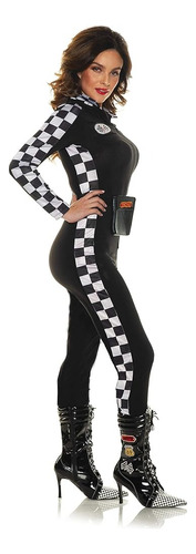 Disfraz Piloto De Carros Dama Halloween Deluxe Mujer