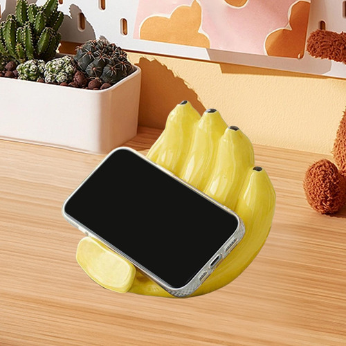 Soporte Para Teléfono Con Forma De Plátano, Amarillo