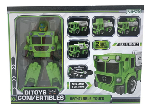Transformers Vehiculo 2 En 1 Robot Camion Transformable Edu