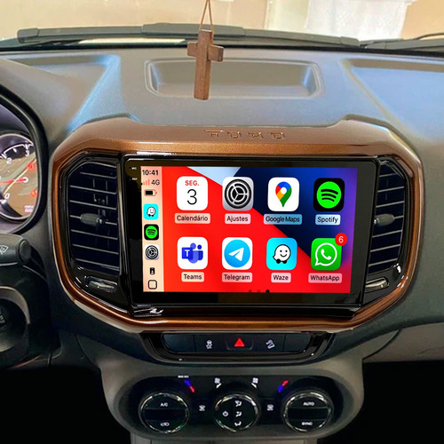 Multimídia Aikon Fiat Toro 2017-2021 Waze Gps Carplay C/ Tv