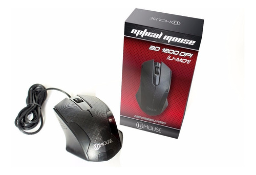 Mouse Optico 3und Usb 1200 Dpi Alambrico 3d Nuevo U-m01 Sa