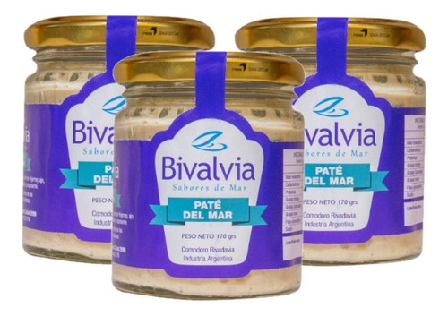 Pate Del Mar 170gr Bivalvia Sabores De Mar X 3 Und