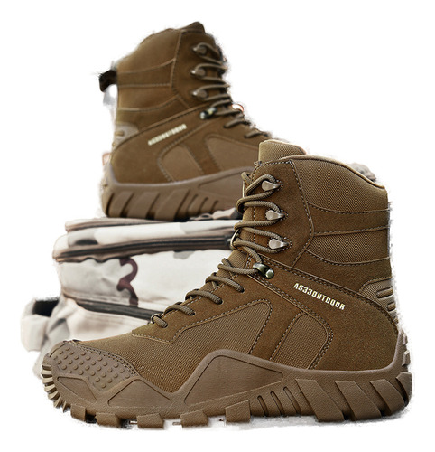 Botas De Combate De Talla Grande High Top Field's Desert