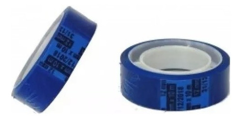 Fita Adesiva 12x10 Durex Colorido Azul Pacote Com 10