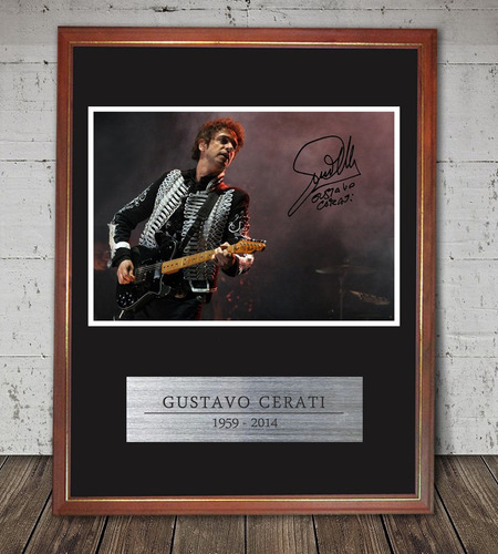 Cuadro Decorativo Gustavo Cerati Foto Firmada Soda Stereo