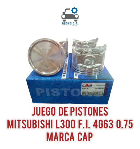 Juego Piston Mitsubishi L300 Full Inyeccion 22mm 4g63 0.75