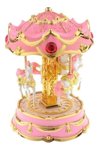 Carrusel Horse Music Box Round Caja De Para Niñas Niños